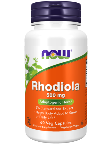 Родиола (Rhodiola rosea) 500 мг, 60 растительных капсул